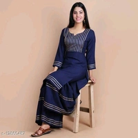 Pretty Kurti And Sharara Set  - XS