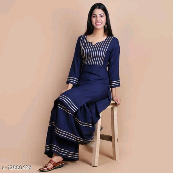 Pretty Kurti And Sharara Set  - XS