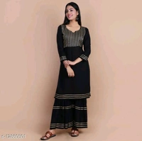 Pretty Kurti And Sharara Set  - XS