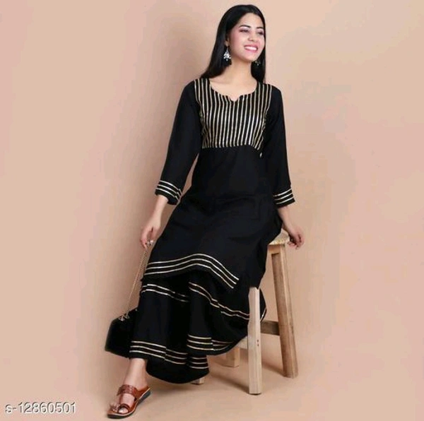 Pretty Kurti And Sharara Set  - S