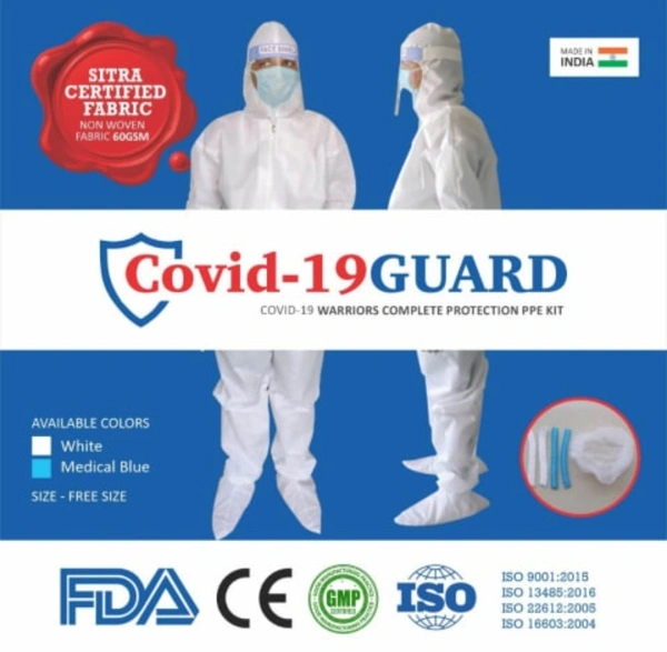 PPE KIT JAMES Walker Non Woven Disposable - white, Free size