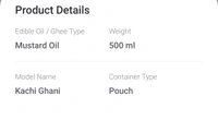 Saloni Kachi Ghani Mustard Oil 500ml