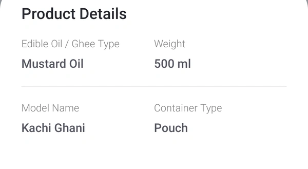 Saloni Kachi Ghani Mustard Oil 500ml