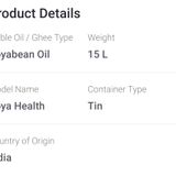 Fortune Soya Health Soyabean Oil 15L