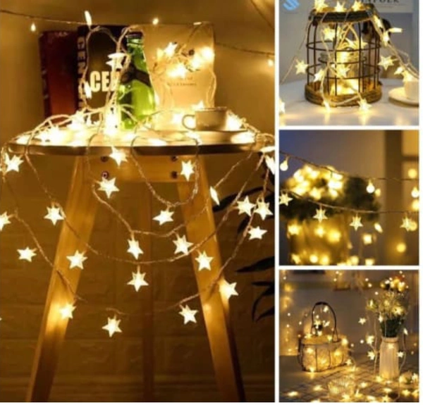 Prince Star Corded Electric 4m Length Festive & Decorative Lights , Yellow ,15 Bulbs - 4m