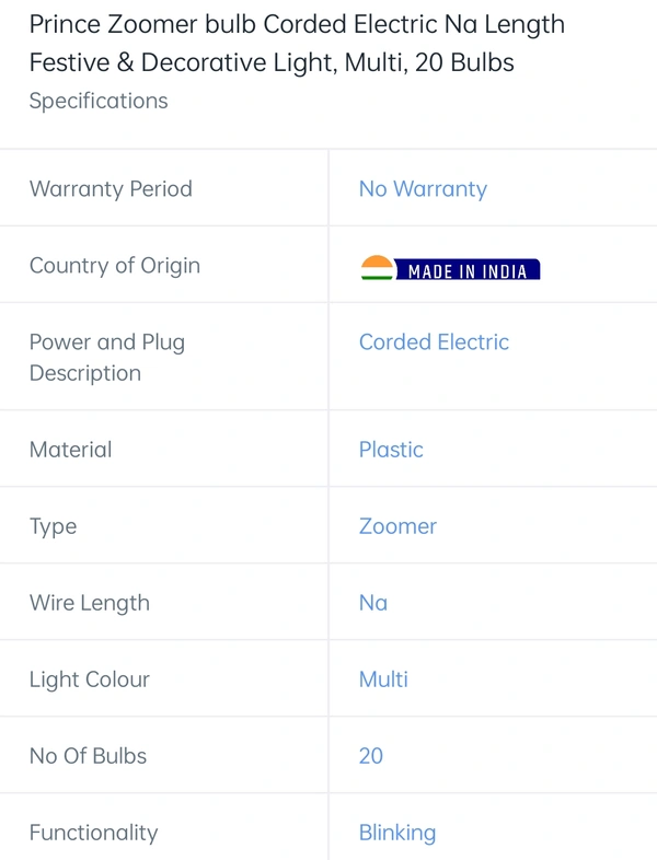 Prince Zoomer Bulbs Multi 20 Bulbs