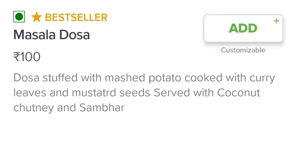 Dosa - Book and Get Fast Delivery. Call / whatsapp 8434963456