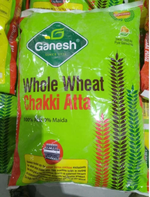 Ganesh Chakki Fresh Whole Wheat Aata (10kg) - 10kg