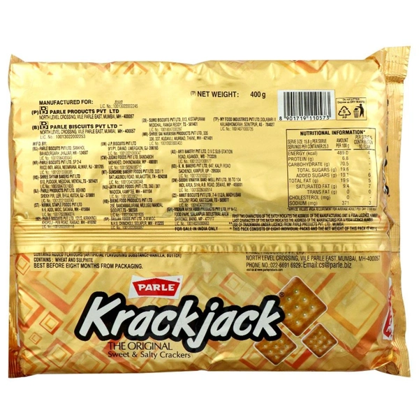 Parle Krack Jack Crackers 400g