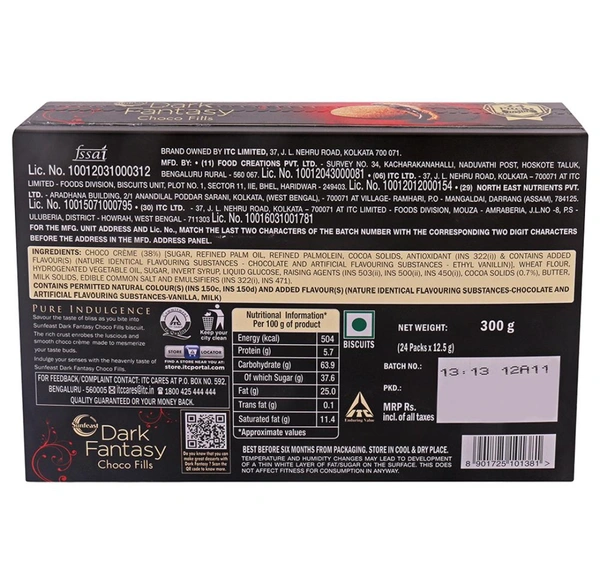 Sunfeast Dark Fantasy Choco Fill Cookies 300 g