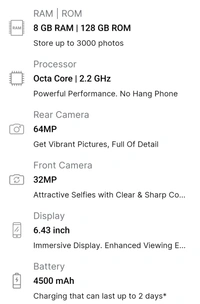 OPPO F21 PRO ( Sunset Orange 128Gb, 8 Gb RAM )