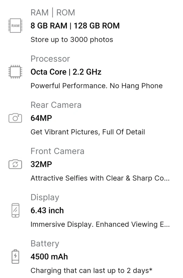 OPPO F21 PRO ( Sunset Orange 128Gb, 8 Gb RAM )