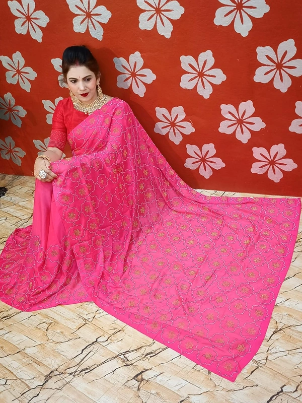 Stone Work Saree