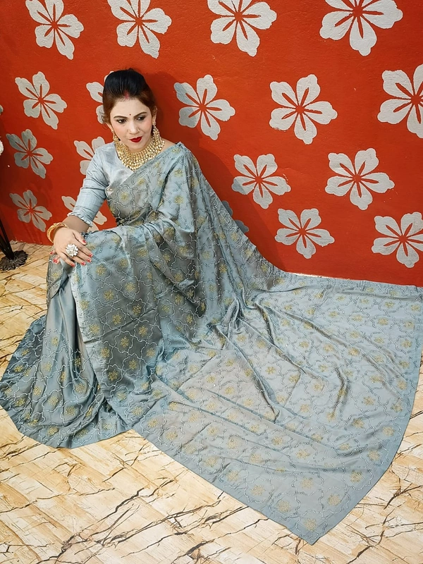 Stone Work Saree