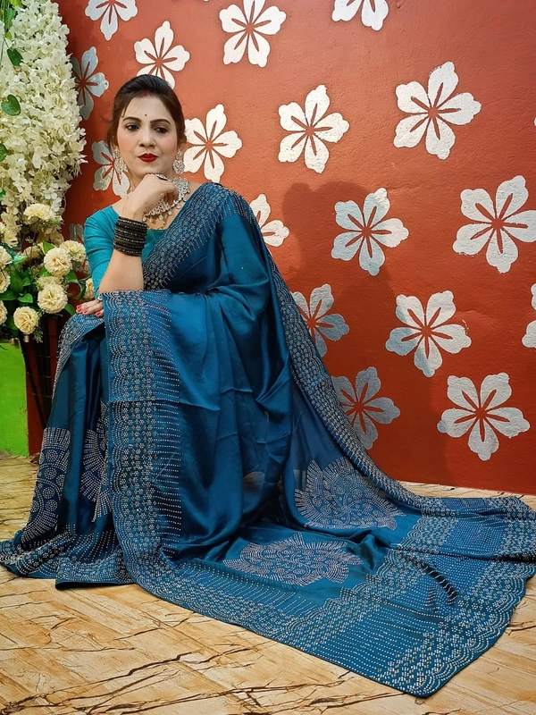 Stone Work Saree