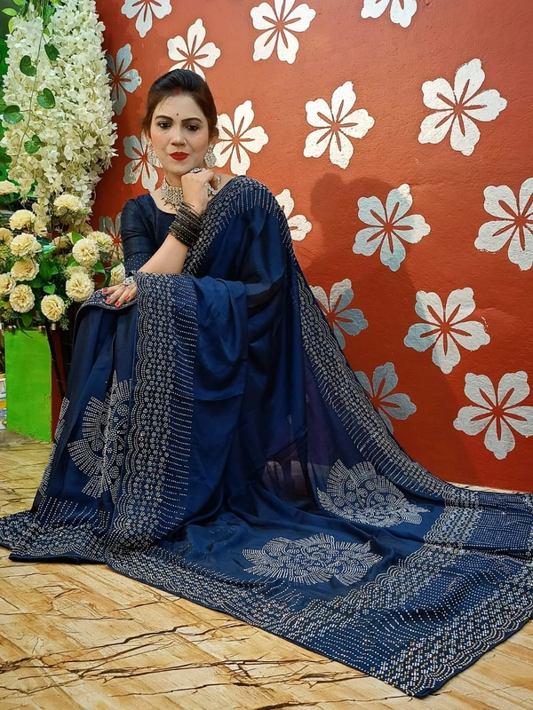 Stone Work Saree