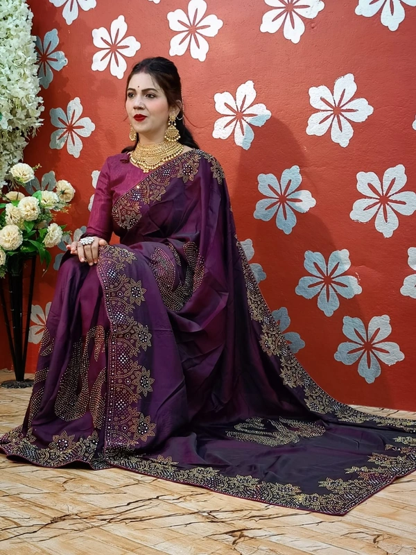 Stone Work Saree