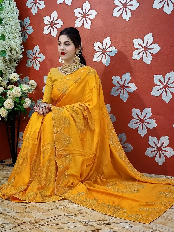 Stone Work Saree