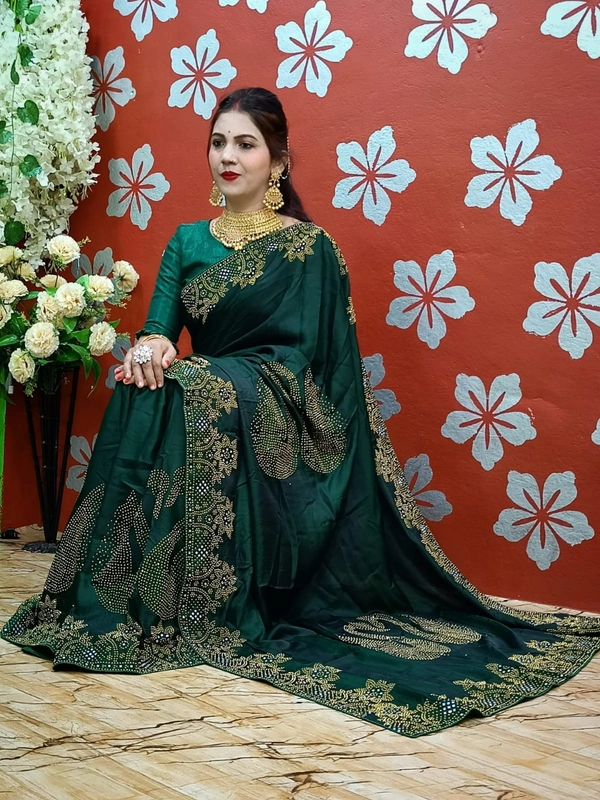 Stone Work Saree