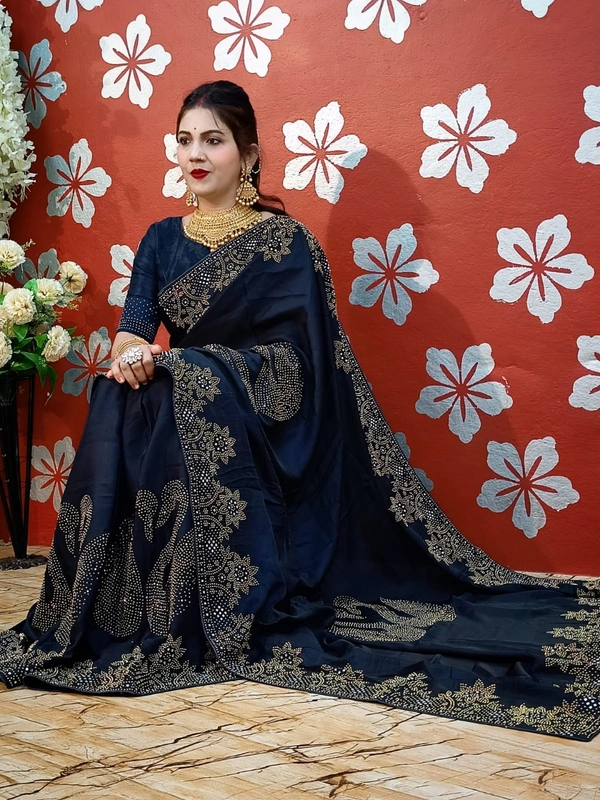 Stone Work Saree