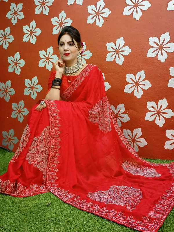 Stone Work Saree😇