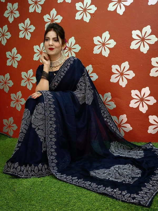 Stone Work Saree😇