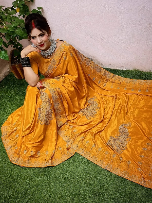 Stone Work Saree😊