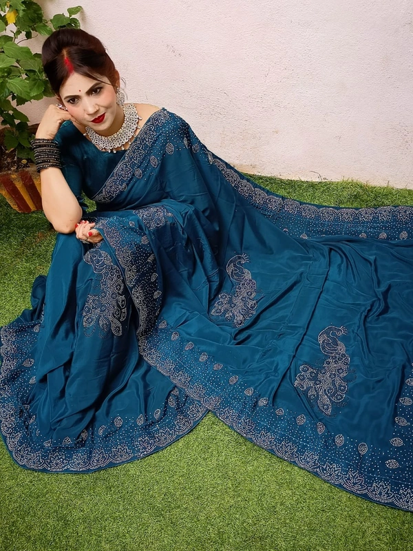 Stone Work Saree😊