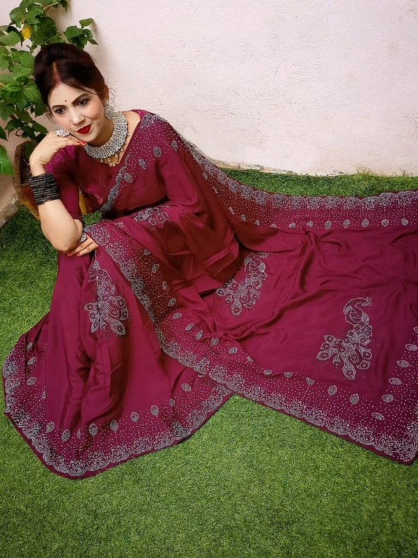 Stone Work Saree😊