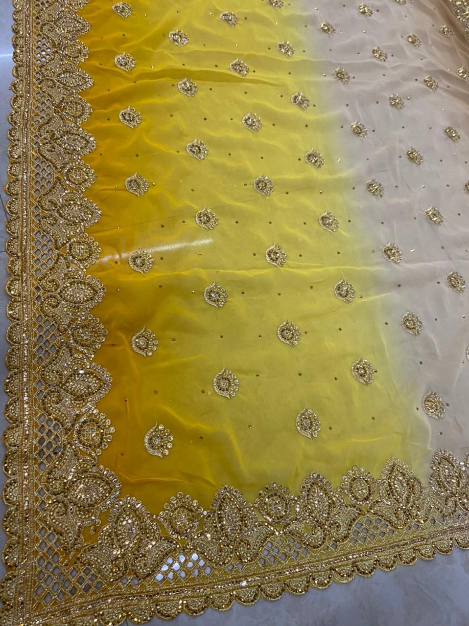 Latest 2024 Designer Stone Work Saree - Mirraw