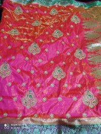 Emrodery With Stone Work Saree