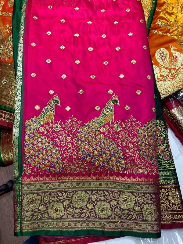 Emrodery With Stone Work Saree