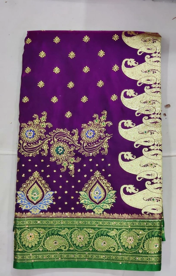 Emrodery With Stone Work Saree