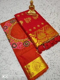 Bridal Stone And Tessel Work Saree
