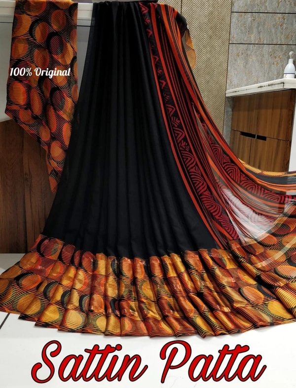 Satin Patta Saree