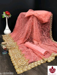 Net Hwevy Work Saree