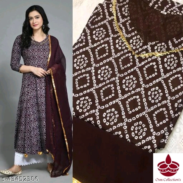Kurta With Duppata and Bottom Wear - L