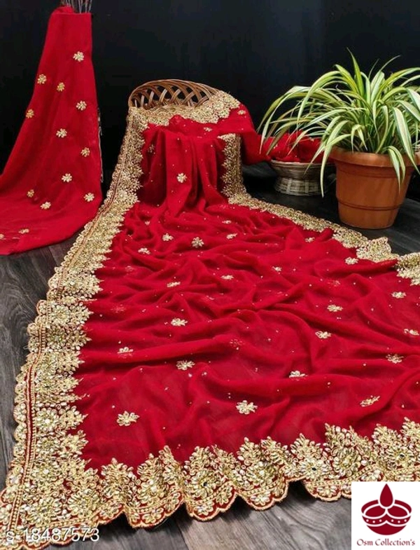 Stone Work Saree