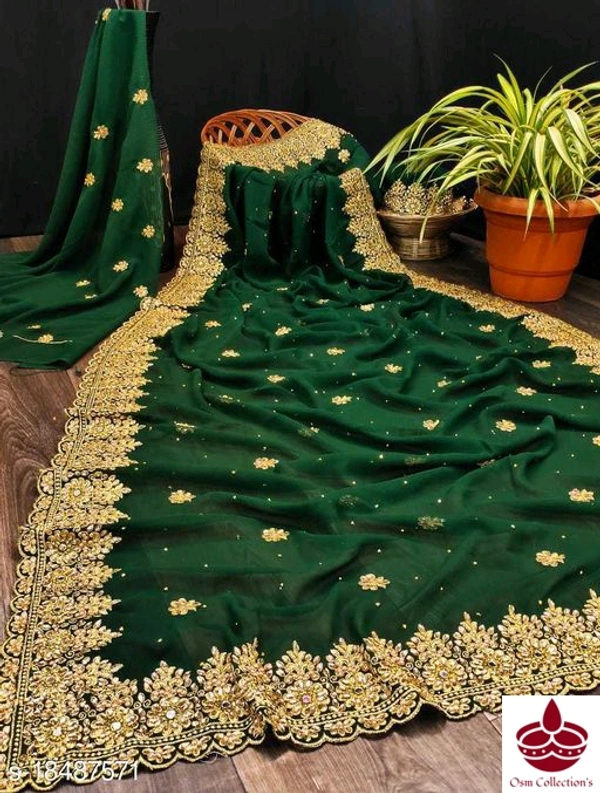Stone Work Saree