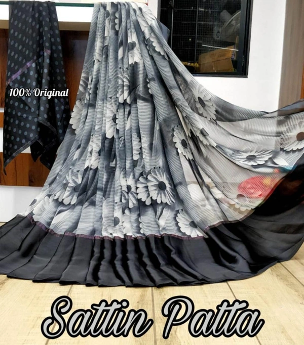 Satin Patta Saree