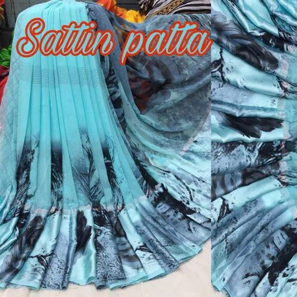 Satin Patta Saree