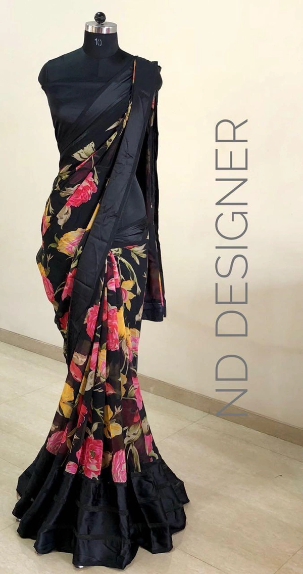 Satin Patta Saree