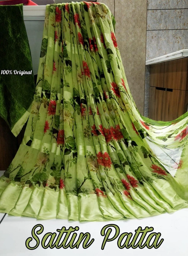 Satin Patta Saree