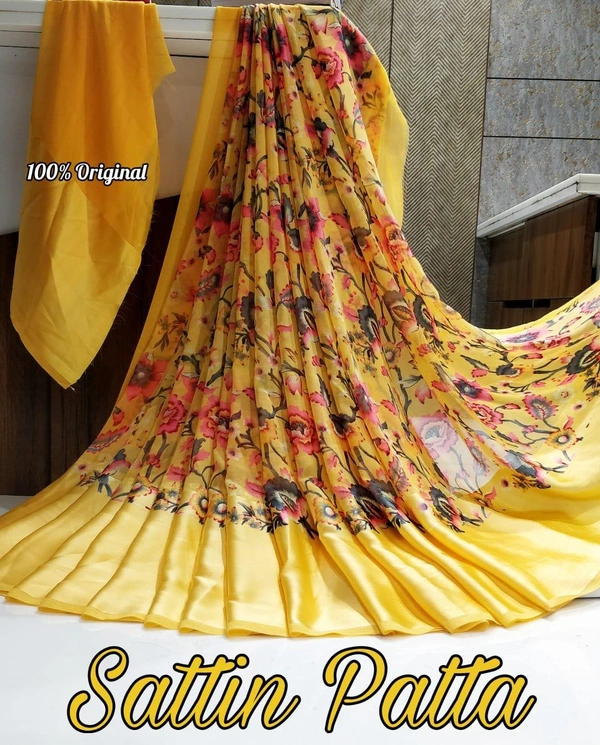 Satin Patta Saree