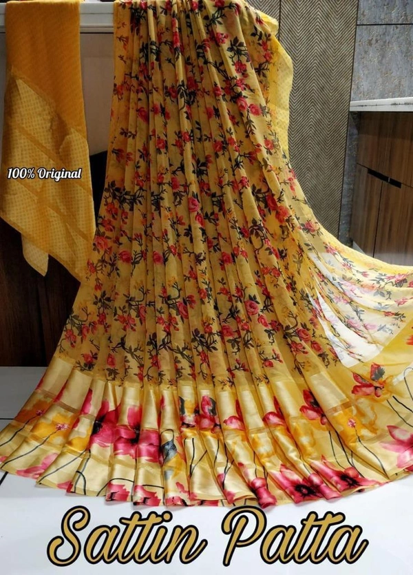 Satin Patta Saree