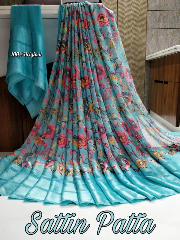 Satin Patta Saree