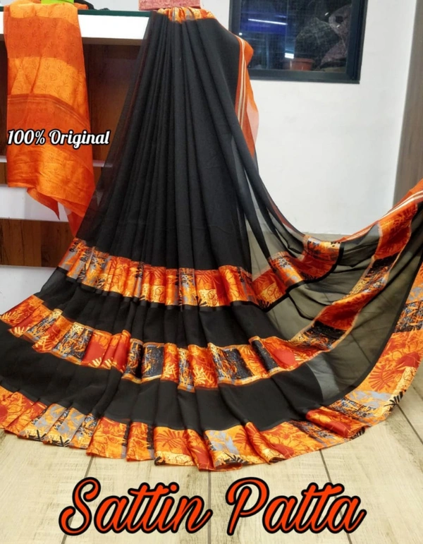 Satin Patta Saree