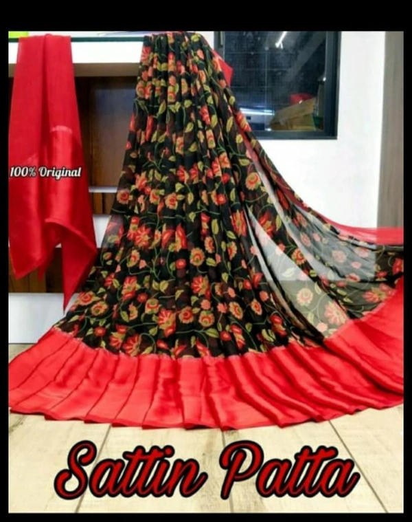 Satin Patta Saree
