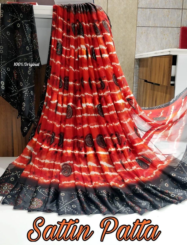 Satin Patta Saree