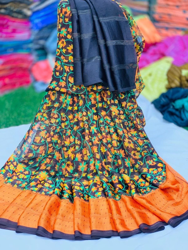Satin Patta Saree